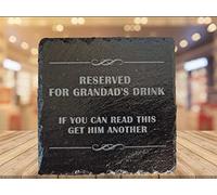 Personalised Square Slate Coaster - Someones Coffee/Tea>Drink if you can see this get them another Choose the text