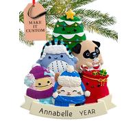 Personalised Squishmallows Ornament 2025 | 24h Customised Kids Christmas Ornaments for Tree | Custom Gift Wrapped Holiday Keepsake for Toddlers, Kids 2-8