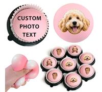 Personalised Squishy Fidget Toys with Face Photo, Food Squishies Hamburger Bread Squishy, Food-Shaped Squishy Stress Toys, Realistic Cute Food Squeeze Toy, Funny Personalised Gifts (Desserts)