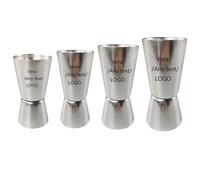 Personalised Stainless Steel Cocktail Jigger wiht Name - Dual Spirit Measuring Cup for Home Bar - Single & Double Shot Measure,15/30ml to 30/60ml (1, 15/30ml)
