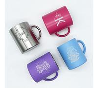 Personalised Stainless Steel Mug - Engraved Gift Ideal for Camping, Office or at Home. Gifts for Her - Gifts for Him Active (Lavendar)