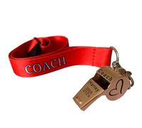 Personalised Stainless Steel Rose Gold Whistle, Lanyard/Rope Choice, Coaches, PE Teacher, Lifeguard, Football, Rugby Gift (COACH Lanyard, Red)