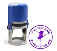 Personalised Stamp Ballet Dancer 30mm Self inking stamper for School Teachers, Parents and Nursery