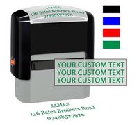 Personalised Stamp Custom Made Self-Inking Business Company Address Rubber Stamps Customised Return Address Stamp with Name Date Signature