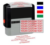 Personalised Stamp Custom Made Self-Inking Business Company Address Rubber Stamps Customised Return Address Stamp with Name Date Signature