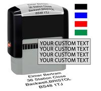 Personalised Stamp Custom Made Self-Inking Business Company Address Rubber Stamps Customised Return Address Stamp with Name Date Signature