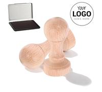 Personalised Stamp - Custom Rubber Stamp with Your Logo & Text Upload Your Design Multiple Sizes for Business & Crafting (Round Seal)