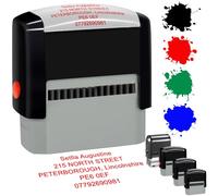 Personalised Stamp Custom Self-Inking Rubber Ink Stamps for Company Business Customized Return Address with Name Date Up to 5 Lines-70x25mm