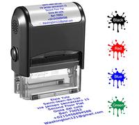 Personalised Stamp Custom Stamp Self Inking Return Address Stamp Customised Rubber Stamp for Business Cards, Up to 8 Lines(75x38mm)