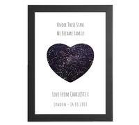 Personalised Star Chart Poster Print, Under These Stars You Became My Stepdad, Custom Gift From Stepdaughter From Stepson For Father's Day Gift, Birthday Present, Christmas Keepsake, A3, A4, A5