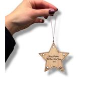 Personalised Star Christmas Tree Decoration Bauble - Custom Name Xmas Ornament, Premium VIP Collection Holiday Tree Decor Gift for Family Home, Festive Keepsake