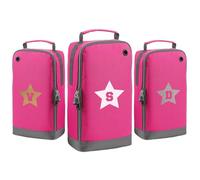 Personalised Star Initial Boot Bag - Custom Letter Shoe Storage Bag for Kids & Adults - Sports, School, Gym & Travel Trainer Bag with Zip Compartments, Ventilation Eyelet & Carry Handle - 5 Colours