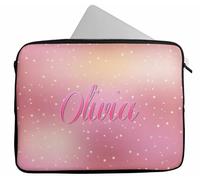 Personalised Star Laptop Sleeve with Any Name - Custom Laptop Bag Gift 41 (16-17 inch)