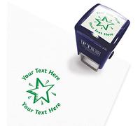 Personalised Star School Teachers Reward Feedback Marking Stamper Stamp 25mm Primary Teaching Services (Green)