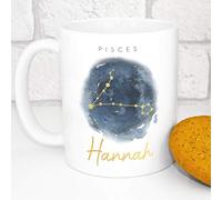 Personalised Star Sign Mug - Custom Zodiac Horoscope Mug - Add Your Name (Pisces)