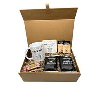 Personalised Stars Design Mug & Coaster Hamper Gift Box For Birthday Christmas Father's Day (Coffee Sachets)