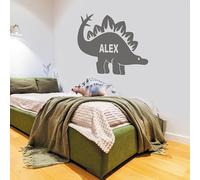 Personalised Stegosaurus Dinosaur Wall Art Sticker - Jurassic Themed Home Decor - Wall Decal Bedroom
