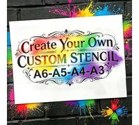Personalised Stencils for Painting Make Your Own Stencil with Logo Text Precision Laser-Cut Stencils for Crafts Reusable Wall Stencils for DIY Art, Wood, Walls (Stencils for Crafts Reusable)