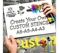 Personalised Stencils for Painting Make Your Own Stencil with Logo Text Precision Laser-Cut Stencils for Crafts Reusable Wall Stencils for DIY Art, Wood, Walls (Stencils)