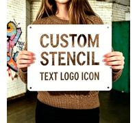 Personalised Stencils for Painting Make Your Own Stencil with Logo Text Reusable Wall Stencils for DIY Art on Wood Furniture Glass Fabric Card Paper (Spray Paint templates2)