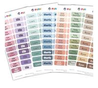 Personalised Stick On Name Labels for Clothes - 30mm x 13mm No Iron Clothing Name Tags - Waterproof & Dishwasher Safe School and Nursery Labels - 30, 60 or 120 Pack (60)