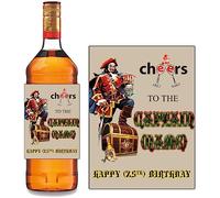 Personalised Sticker Label for Captain Morgan Spiced Rum Bottle for Birthday Anniversary Any Occasion BL023-1L