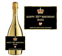 Personalised Sticker Label for Prosecco Champagne Bottle Birthday Anniversary