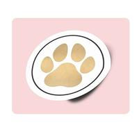 Personalised Stickers Gold Pet Paw Print Holiday Classic Round Sticker Thank You for Your Order Stickers