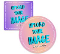 Personalised Stickers Labels Square Circle Stickers Customised Any Photo Logo Colour or Text Various Sizes Matte Finish (Circle, 88mm)