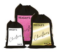 Personalised Stocking For Gifts for Him and Her, Personalised Santa Stockings, Customised Cotton Santa Sacks Adults, Custom Stocking Santa Sacks, Personalised Gifts for Women and Men