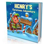 Personalised Story Book by Dinkleboo "Christmas Adventure" for Kids 0-8 Years Old A story about your child getting to ride with Santa Claus on Christmas Eve as he delivers all the presents. Soft Cover