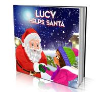 Personalised Story Book by Dinkleboo -"Helping Santa" - for Kids Aged 0 to 8 Years Old - A Story About Your Child Helping Santa Out for The Second time to Save Christmas. Soft Cover