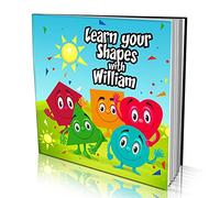 Personalised Story Book by Dinkleboo -"Learn Your Shapes" - for Kids Aged 0 to 8 Years - Your Child Will Learn to recognise Shapes Including Squares, Circles and More. 20x20cm Soft Cover