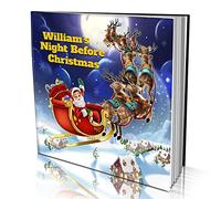 Personalised Story Book by Dinkleboo -"Night Before Christmas" - for Kids Aged 0 to 8 Years Old - A Story About Your Child Spreading Christmas Cheer - Soft Cover - Smooth, Matte Finish (20x20cm)