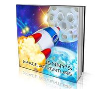 Personalised Story Book by Dinkleboo - "Space Adventure" - A Story About Your Son or Daughter Going to The Moon - for Children Aged 0 to 8 Years Old - Smooth, Matte Finish. Soft Cover