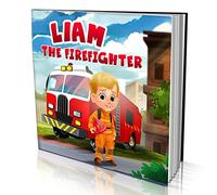 Personalised Story Book by Dinkleboo -"The Firefighter" - for Kids Aged 0 to 8 Years Old - A Story About a Child's Dream to be a Firefighter - Smooth, Matte Finish. Soft Cover