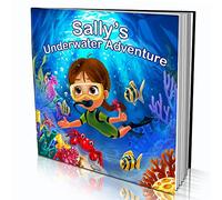 Personalised Story Book by Dinkleboo - "The Underwater Adventure" - for Kids Aged 0 to 8 Years - A Story About Exploring The Sea and Meeting Magnificent Sea Creatures - 20x20cm Soft Cover