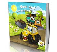 Personalised Storybook by Dinkleboo - "Building Friends" - for Kids Aged 0 to 8 Years Old - A Story About Your Child Being in Charge of Their Very own Construction Crew - 20x20cm Soft Cover