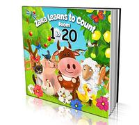 Personalised Storybook by Dinkleboo -"Learns to Count" - for Kids Aged 0 to 8 Years Old - Learning to Count has Never Been so Much Fun with Your Child in The Story! - Smooth, Matte Finish. Soft Cover