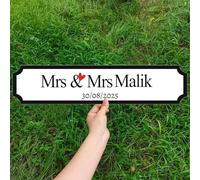Personalised Street Sign Mr & Mrs Wedding Vintage Style Indoor Outdoor Acrylic Custom Sign Plaque Bespoke Gift Idea