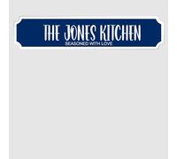 Personalised Street Sign Plaque - Custom Family Surname Kitchen | Seasoned With Love | Home Décor Gift Customised Family Kitchen Street Sign (Navy, Acrylic Small: 29cm x 6.3cm)