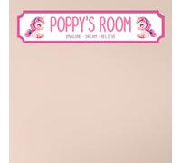 Personalised STREET SIGN Room Plaque - Custom Girls Room Sign Gift for Kids, Ballet, Dinosaur, Gaming, Mermaid, Princess, Rainbow, Unicorn Decor (Unicorn, MDF Wood - Medium 390mm x 85mm)
