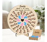 Personalised Student Midwife Birth Counter Sign with 50 Baby/Feet/Heart/Spaces Custom Name Degree Midwife Catch Counter Wooden Newborn Documenting Board for Childbirth Sessions