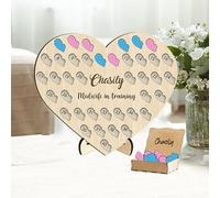 Personalised Student Midwife Birth Tracker Midwife In Training Birth Counter with 50Baby Spaces Baby Catcher Sign Midwife Graduation Gift for Nurse (Wood Heart Midwife Catch Counter - Baby)