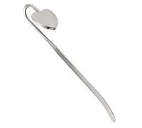 Personalised Stylish Silver Heart Bookmark Any Message Engraved