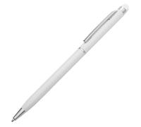 Personalised Stylus Pens For Touch Screens Innhom Stylus Pen For Ipad Compatible With Tablets Black Ink Ballpoint Pens - 2 In 1 Stylists Pens (White)