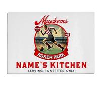 Personalised Sunderland Chopping Board Retro Football Glass Worktop Saver Nostalgia Man Cave Shed Bar Kitchen Birthday Gift for Him NFCH85