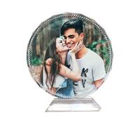 Personalised Sunflower Photo Crystal, Customisable for Wedding, Birthday, Anniversary, Mother's Day, Father's Day, Housewarming Gift