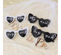 Personalised Sunglasses Wedding Stickers, DIY Sunglasses Stickers, Custom Name and Date Vinyl Decal Stickers,Sunglasses Decals,Bridal,Bachelorette,Wedding Favour-Decal Only