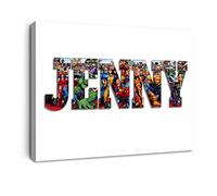 Personalised Superhero Childrens Name Personalised AVENGERS NAME Word Art Print Character Poster Superhero Canvas Painting Wall Art Anime Hero Room Decor 30 * 40cm